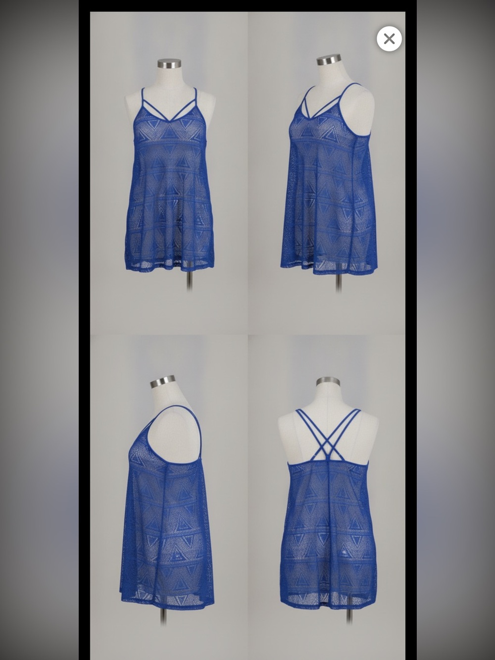 Victoria's Secret Pink Blue Sheer Tank Top